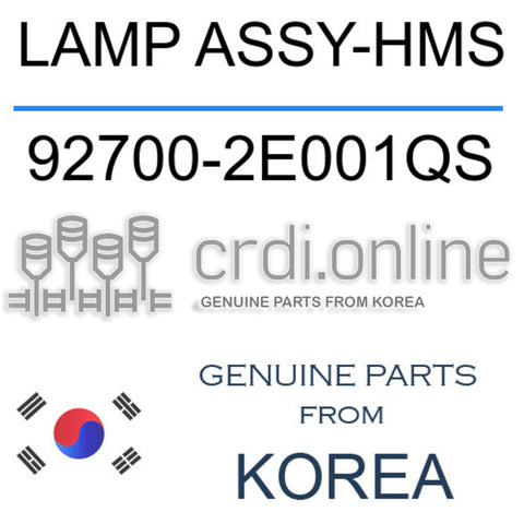 LAMP ASSY-HMS [ORIGINAL] 92700-2E001QS 927002E001QS 92700 2E001QS
