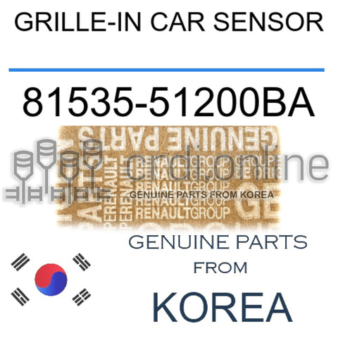 GRILLE-IN CAR SENSOR [ORIGINAL] 81535-51200BA 8153551200BA 81535 51200BA