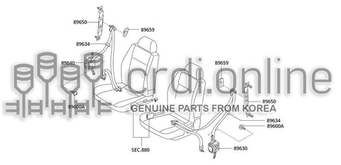 COVER-BELT ANCHOR [ORIGINAL] 89659-31100BE 8965931100BE 89659 31100BE