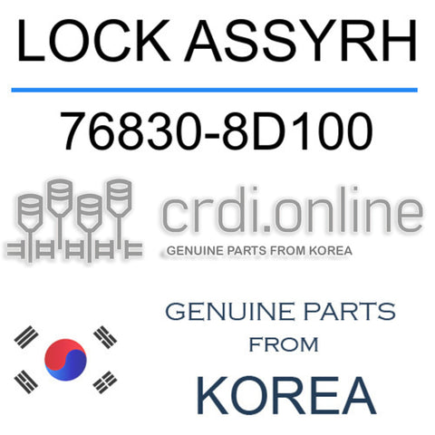 LOCK ASSYRH [ORIGINAL] 76830-8D100 768308D100 76830 8D100
