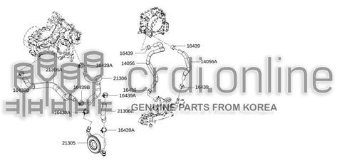 HOSE-WATER 21306-4BB0C 213064BB0C 21306 4BB0C