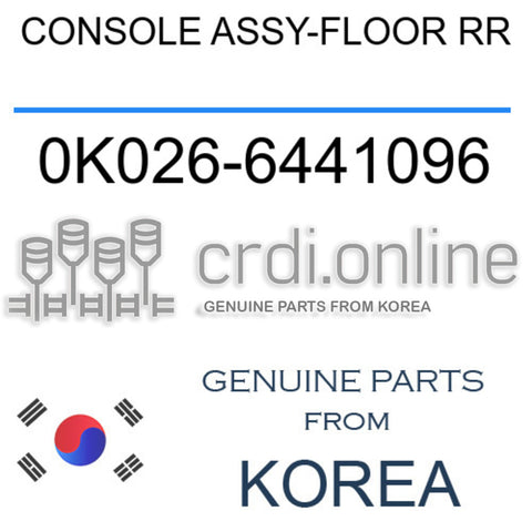 CONSOLE ASSY-FLOOR RR [ORIGINAL] 0K026-6441096 0K0266441096 0K026 6441096