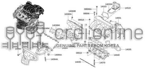 GASKET-INTAKE MANIFOLD 14032-KB20A 14032KB20A 14032 KB20A
