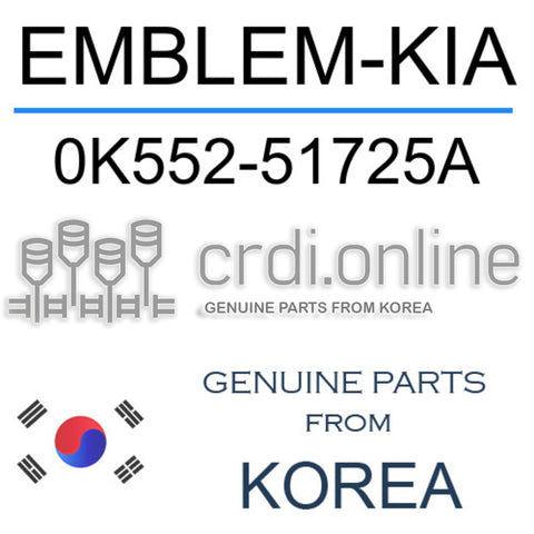 EMBLEM-KIA [ORIGINAL] 0K552-51725A 0K55251725A 0K552 51725A