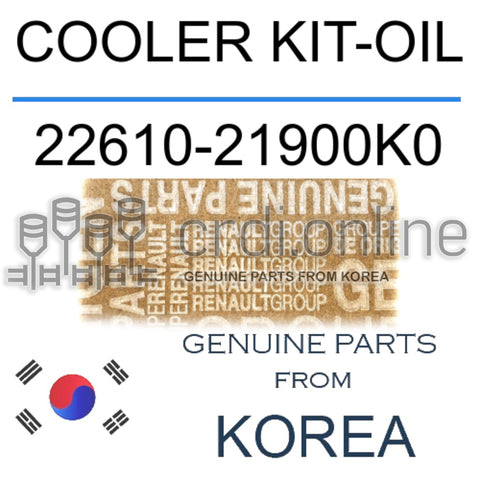 COOLER KIT-OIL [ORIGINAL] 22610-21900K0 2261021900K0 22610 21900K0