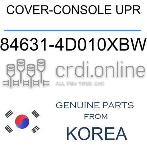 COVER-CONSOLE UPR [ORIGINAL] 84631-4D010XBW 846314D010XBW 84631 4D010XBW