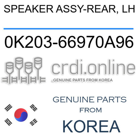 SPEAKER ASSY-REAR, LH [ORIGINAL] 0K203-66970A96 0K20366970A96 0K203 66970A96