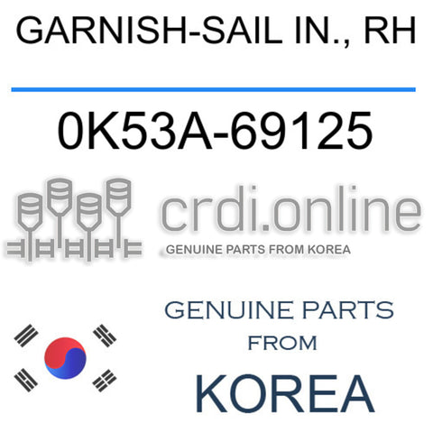 GARNISH-SAIL IN., RH [ORIGINAL] 0K53A-69125 0K53A69125 0K53A 69125