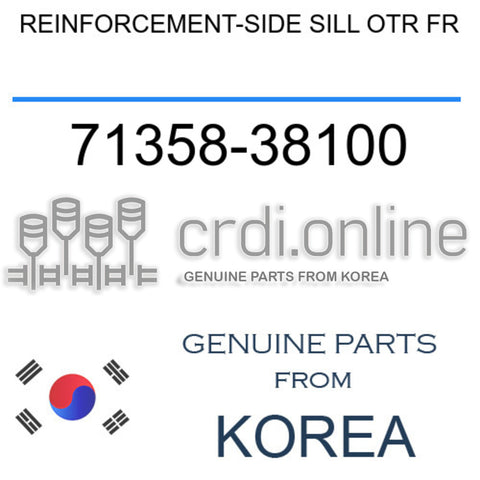 REINFORCEMENT-SIDE SILL OTR FR [ORIGINAL] 71358-38100 7135838100 71358 38100