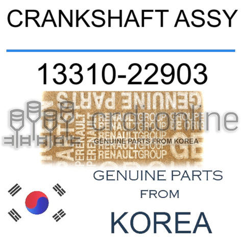 CRANKSHAFT ASSY [ORIGINAL] 13310-22903 1331022903 13310 22903