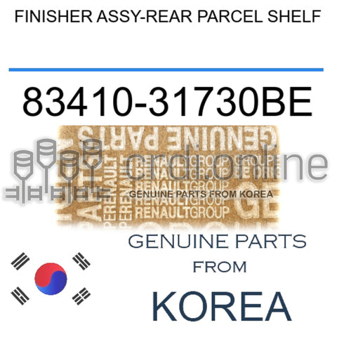 FINISHER ASSY-REAR PARCEL SHELF [ORIGINAL] 83410-31730BE 8341031730BE 83410 31730BE