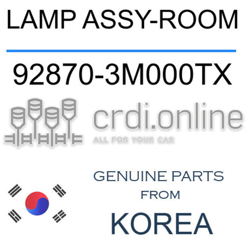 LAMP ASSY-ROOM [ORIGINAL] 92870-3M000TX 928703M000TX 92870 3M000TX