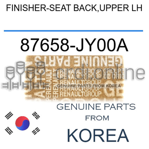 FINISHER-SEAT BACK,UPPER LH [ORIGINAL] 87658-JY00A 87658JY00A 87658 JY00A