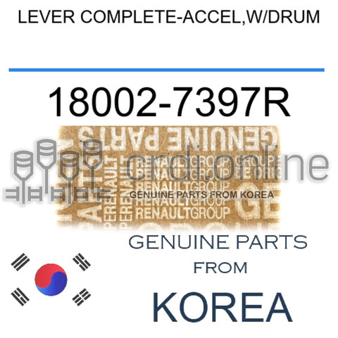LEVER COMPLETE-ACCEL,W/DRUM [ORIGINAL] 18002-7397R 180027397R 18002 7397R