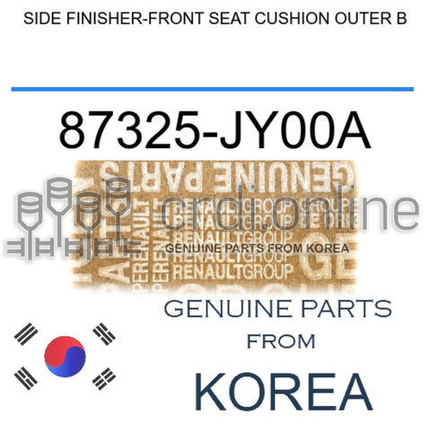 SIDE FINISHER-FRONT SEAT CUSHION OUTER B [ORIGINAL] 87325-JY00A 87325JY00A 87325 JY00A