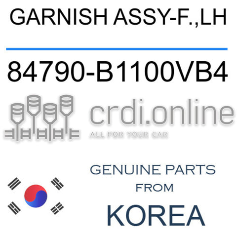 GARNISH ASSY-F.,LH [ORIGINAL] 84790-B1100VB4 84790B1100VB4 84790 B1100VB4