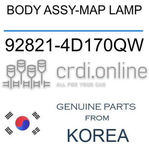 BODY ASSY-MAP LAMP 92821-4D170QW 928214D170QW 92821 4D170QW