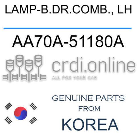 LAMP-B.DR.COMB., LH [ORIGINAL] AA70A-51180A AA70A51180A AA70A 51180A