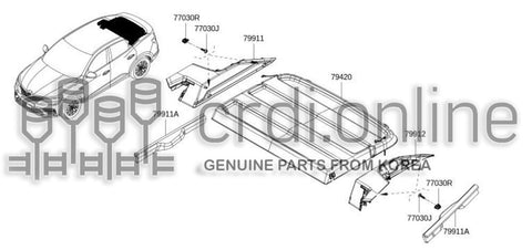 FINISHER ASSY-REAR PARCEL SHELF 79420-0640R 794200640R 79420 0640R