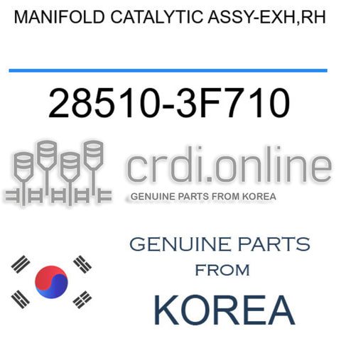 MANIFOLD CATALYTIC ASSY-EXH,RH [ORIGINAL] 28510-3F710 285103F710 28510 3F710