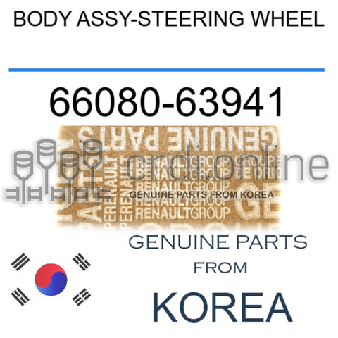 BODY ASSY-STEERING WHEEL [ORIGINAL] 66080-63941 6608063941 66080 63941