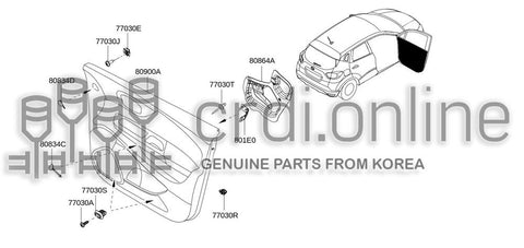 PLUG-DOOR TRIM 1ST RH 60198-5243R 601985243R 60198 5243R