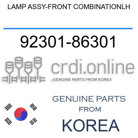 LAMP ASSY-FRONT COMBINATIONLH [ORIGINAL] 92301-86301 9230186301 92301 86301