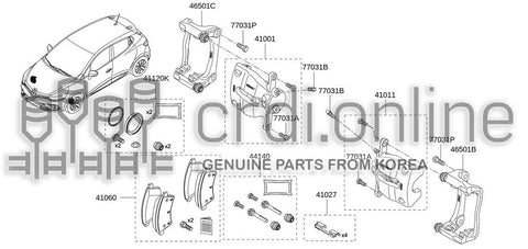 PAD KIT-FRONT DISC BRAKE 41060-8481R 410608481R 41060 8481R