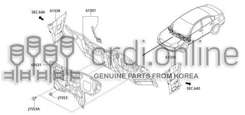 DASH ASSY-SIDELH 61335-52000 6133552000 61335 52000
