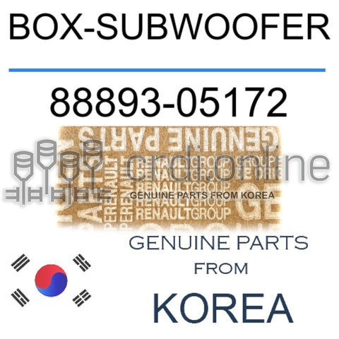BOX-SUBWOOFER [ORIGINAL] 88893-05172 8889305172 88893 05172