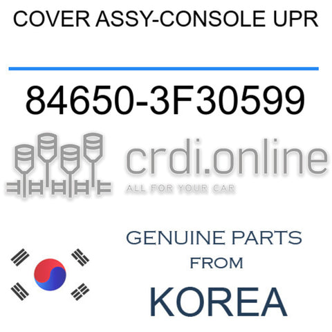 COVER ASSY-CONSOLE UPR [ORIGINAL] 84650-3F30599 846503F30599 84650 3F30599