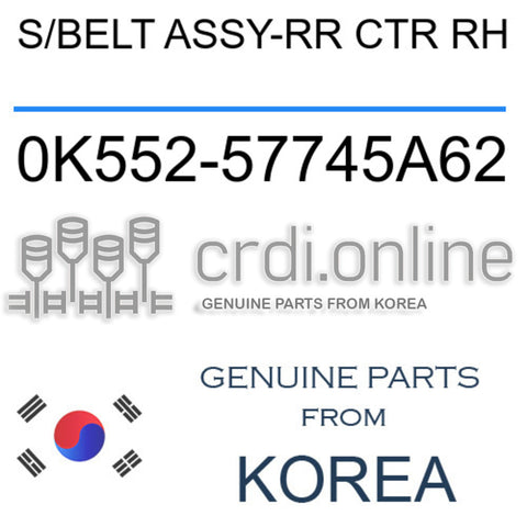 S/BELT ASSY-RR CTR RH [ORIGINAL] 0K552-57745A62 0K55257745A62 0K552 57745A62