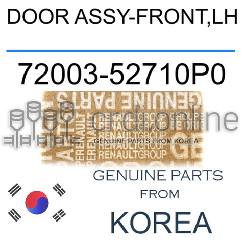 DOOR ASSY-FRONT,LH [ORIGINAL] 72003-52710P0 7200352710P0 72003 52710P0