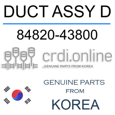 DUCT ASSY D [ORIGINAL] 84820-43800 8482043800 84820 43800