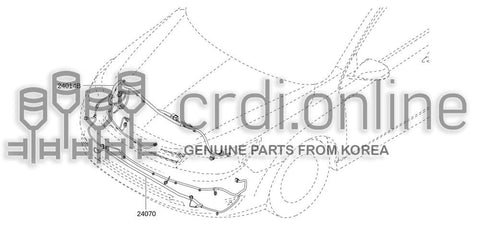 HARNESS-FRONT BUMPER 24070-9700R 240709700R 24070 9700R