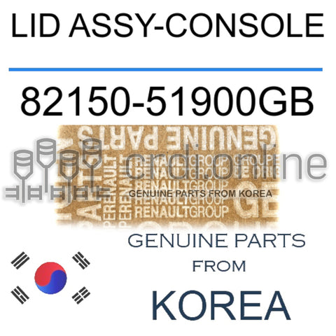 LID ASSY-CONSOLE [ORIGINAL] 82150-51900GB 8215051900GB 82150 51900GB