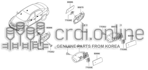 SEAL-INSIDE HANDLE [ORIGINAL] 80652-0000R 806520000R 80652 0000R