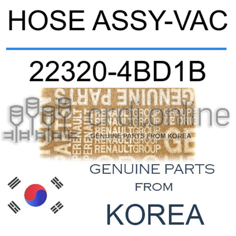 HOSE ASSY-VAC [ORIGINAL] 22320-4BD1B 223204BD1B 22320 4BD1B