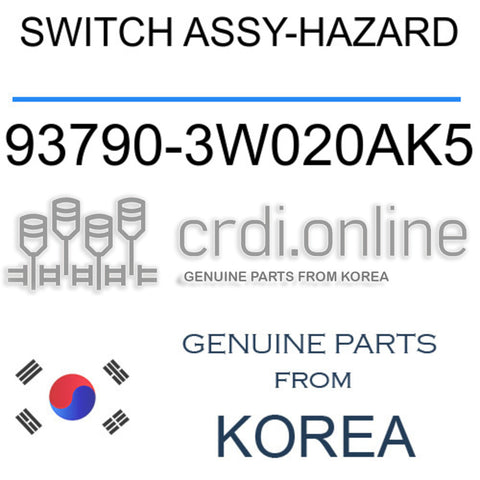 SWITCH ASSY-HAZARD [ORIGINAL] 93790-3W020AK5 937903W020AK5 93790 3W020AK5