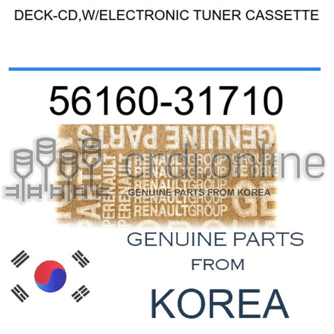 DECK-CD,W/ELECTRONIC TUNER CASSETTE [ORIGINAL] 56160-31710 5616031710 56160 31710