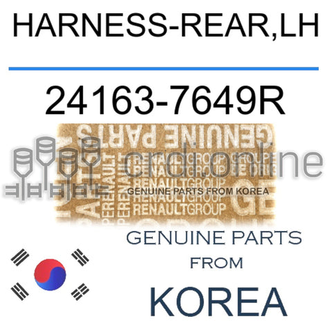 HARNESS-REAR,LH [ORIGINAL] 24163-7649R 241637649R 24163 7649R