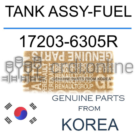 TANK ASSY-FUEL [ORIGINAL] 17203-6305R 172036305R 17203 6305R