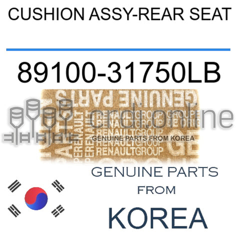 CUSHION ASSY-REAR SEAT [ORIGINAL] 89100-31750LB 8910031750LB 89100 31750LB