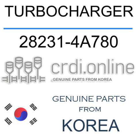 TURBOCHARGER [ORIGINAL] 28231-4A780 282314A780 28231 4A780