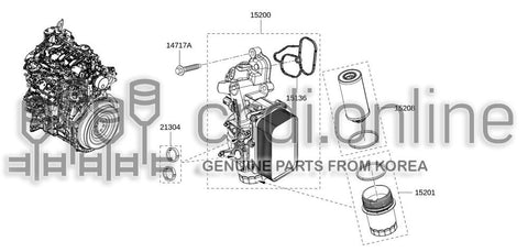ELEMENT ASSY-OIL FILTER 15209-9198R 152099198R 15209 9198R