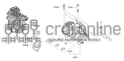 HOSE-BLOWBY 11823-4BD1A 118234BD1A 11823 4BD1A