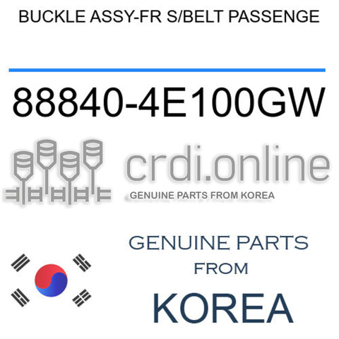 BUCKLE ASSY-FR S/BELT PASSENGE 88840-4E100GW 888404E100GW 88840 4E100GW