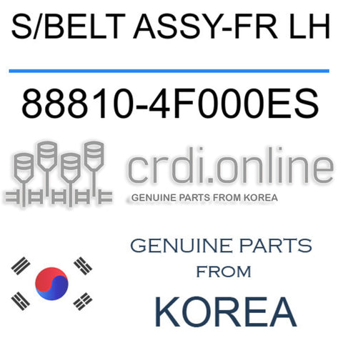 S/BELT ASSY-FR LH [ORIGINAL] 88810-4F000ES 888104F000ES 88810 4F000ES