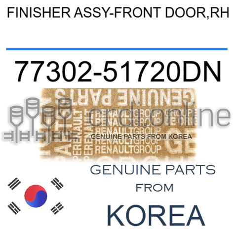 FINISHER ASSY-FRONT DOOR,RH [ORIGINAL] 77302-51720DN 7730251720DN 77302 51720DN