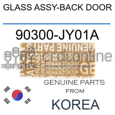 GLASS ASSY-BACK DOOR [ORIGINAL] 90300-JY01A 90300JY01A 90300 JY01A